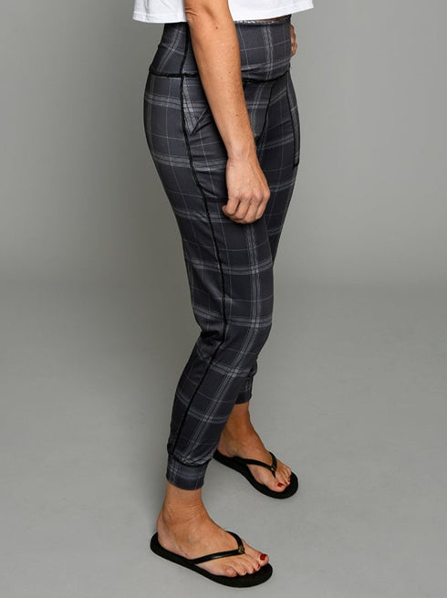 The Jogger - Grey Floral / Grey Plaid